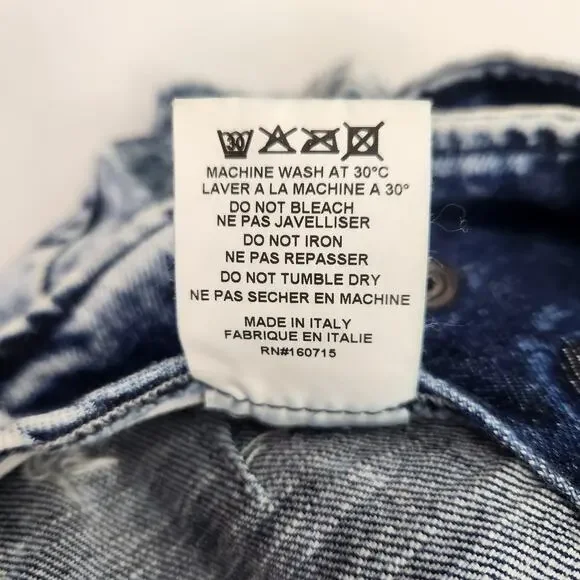 Retrofete Willa Skirt in Light Blue Acid Size Medium Button - Picture 8 of 10